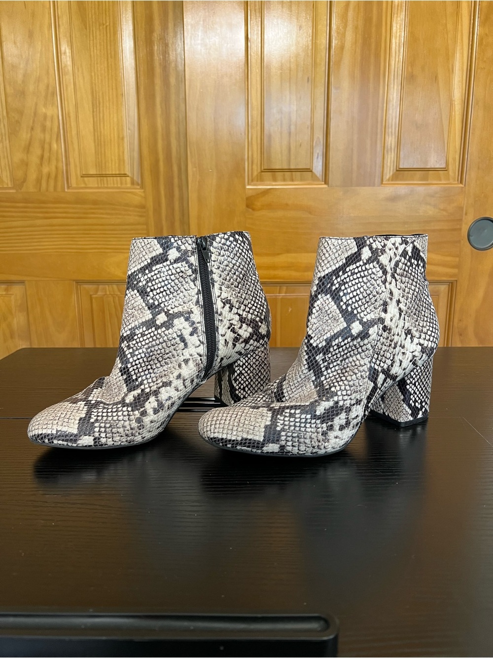 Faux Snake Skin Bootie